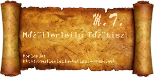 Müllerleily Tétisz névjegykártya